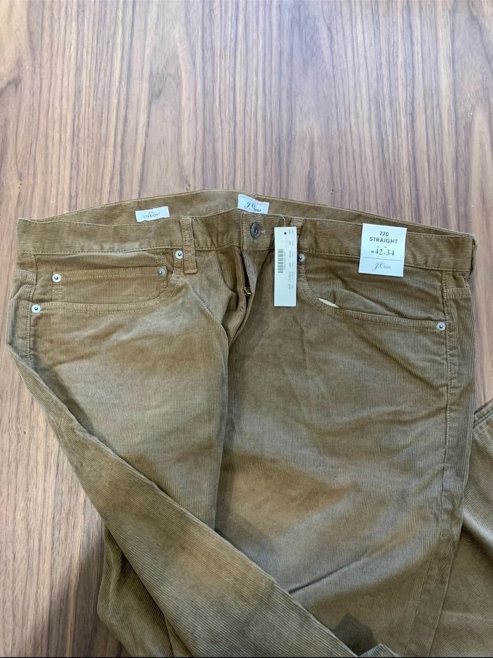 J. Crew 770 Straight Corduroy Pants in Brown